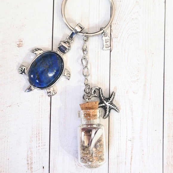 Accessories - Letter "E" Ocean-Theme Keychain
